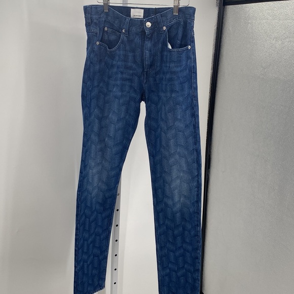 Isabel Marant size 29  striped blue Jean pants - Picture 2 of 3